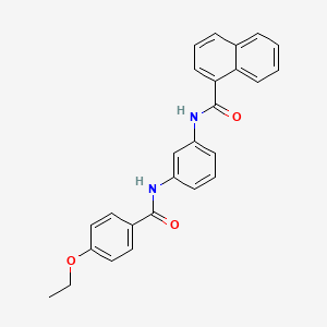 molecular formula C26H22N2O3 B3723497 N-[3-[(4-ethoxybenzoyl)amino]phenyl]naphthalene-1-carboxamide 