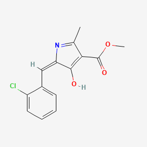 molecular formula C14H12ClNO3 B3723528 METHYL (5E)-5-[(2-CHLOROPHENYL)METHYLIDENE]-2-METHYL-4-OXO-4,5-DIHYDRO-1H-PYRROLE-3-CARBOXYLATE 