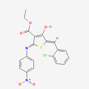 molecular formula C20H15ClN2O5S B3723540 ethyl (5Z)-5-(2-chlorobenzylidene)-2-[(4-nitrophenyl)amino]-4-oxo-4,5-dihydrothiophene-3-carboxylate 