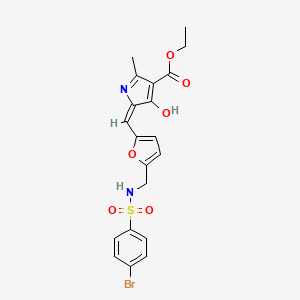 molecular formula C20H19BrN2O6S B3723549 ETHYL (5E)-5-({5-[(4-BROMOBENZENESULFONAMIDO)METHYL]FURAN-2-YL}METHYLIDENE)-2-METHYL-4-OXO-4,5-DIHYDRO-1H-PYRROLE-3-CARBOXYLATE 