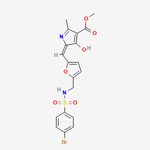 molecular formula C19H17BrN2O6S B3723555 METHYL (5E)-5-({5-[(4-BROMOBENZENESULFONAMIDO)METHYL]FURAN-2-YL}METHYLIDENE)-2-METHYL-4-OXO-4,5-DIHYDRO-1H-PYRROLE-3-CARBOXYLATE 