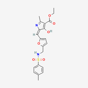 molecular formula C21H22N2O6S B3723576 ethyl 2-methyl-5-{[5-({[(4-methylphenyl)sulfonyl]amino}methyl)-2-furyl]methylene}-4-oxo-4,5-dihydro-1H-pyrrole-3-carboxylate 
