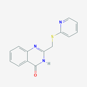 molecular formula C14H11N3OS B3723610 2-[(2-pyridinylthio)methyl]-1H-quinazolin-4-one 