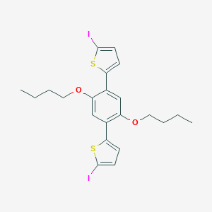 molecular formula C22H24I2O2S2 B372370 2-[2,5-Dibutoxy-4-(5-iodo-2-thienyl)phenyl]-5-iodothiophene 