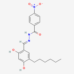 molecular formula C20H23N3O5 B3723758 N'-(5-hexyl-2,4-dihydroxybenzylidene)-4-nitrobenzohydrazide 