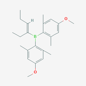 molecular formula C24H33BO2 B372377 [(Z)-hex-3-en-3-yl]-bis(4-methoxy-2,6-dimethylphenyl)borane 