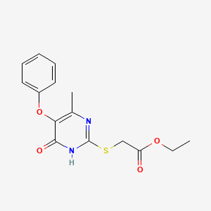 molecular formula C15H16N2O4S B3723773 ethyl [(4-hydroxy-6-methyl-5-phenoxy-2-pyrimidinyl)thio]acetate 