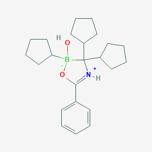 molecular formula C23H34BNO2 B372378 2,3,3-Tricyclopentyl-2-hydroxy-5-phenyl-1-oxa-4-azonia-2-boranuidacyclopent-4-ene 