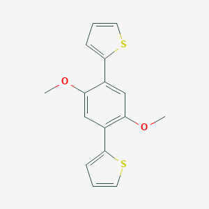 molecular formula C16H14O2S2 B372380 2-[2,5-Dimethoxy-4-(2-thienyl)phenyl]thiophene 