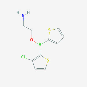 molecular formula C10H11BClNOS2 B372382 2-Aminoethyl 3-chloro-2-thienyl(2-thienyl)borinate 