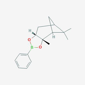 molecular formula C16H21BO2 B372385 (2S,6R)-2,9,9-trimethyl-4-phenyl-3,5-dioxa-4-boratricyclo[6.1.1.02,6]decane 