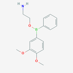 molecular formula C16H20BNO3 B372388 2-Aminoethyl 3,4-dimethoxyphenyl(phenyl)borinate 