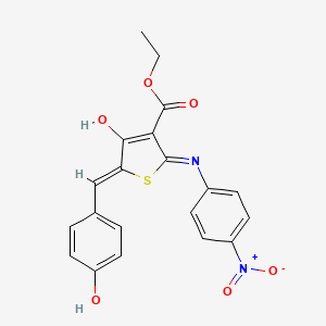 molecular formula C20H16N2O6S B3723969 ETHYL (5Z)-5-[(4-HYDROXYPHENYL)METHYLIDENE]-2-[(4-NITROPHENYL)AMINO]-4-OXO-4,5-DIHYDROTHIOPHENE-3-CARBOXYLATE 