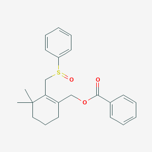 {3,3-Dimethyl-2-[(phenylsulfinyl)methyl]-1-cyclohexen-1-yl}methyl benzoate