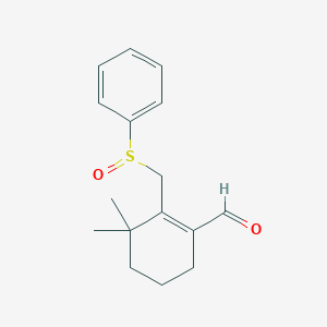 3,3-Dimethyl-2-[(phenylsulfinyl)methyl]-1-cyclohexene-1-carbaldehyde