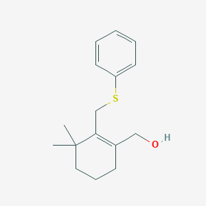 {3,3-Dimethyl-2-[(phenylsulfanyl)methyl]-1-cyclohexen-1-yl}methanol