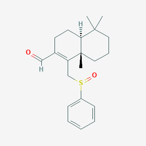 5,5,8a-Trimethyl-1-[(phenylsulfinyl)methyl]-3,4,4a,5,6,7,8,8a-octahydro-2-naphthalenecarbaldehyde
