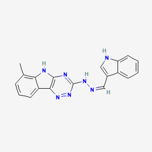 molecular formula C19H15N7 B3724211 N-[(Z)-1H-indol-3-ylmethylideneamino]-6-methyl-5H-[1,2,4]triazino[5,6-b]indol-3-amine 