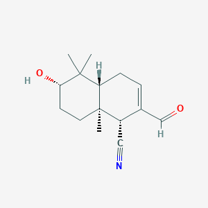 2-Formyl-6-hydroxy-5,5,8a-trimethyl-1,4,4a,5,6,7,8,8a-octahydro-1-naphthalenecarbonitrile