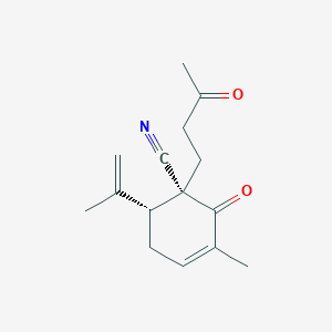 6-Isopropenyl-3-methyl-2-oxo-1-(3-oxobutyl)-3-cyclohexene-1-carbonitrile