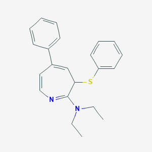 molecular formula C22H24N2S B372430 N,N-diethyl-N-[5-phenyl-3-(phenylsulfanyl)-3H-azepin-2-yl]amine 