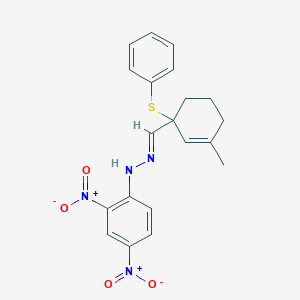 3-Methyl-1-(phenylsulfanyl)-2-cyclohexene-1-carbaldehyde {2,4-dinitrophenyl}hydrazone