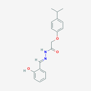 molecular formula C18H20N2O3 B3724451 N-[(E)-(2-hydroxyphenyl)methylideneamino]-2-(4-propan-2-ylphenoxy)acetamide 