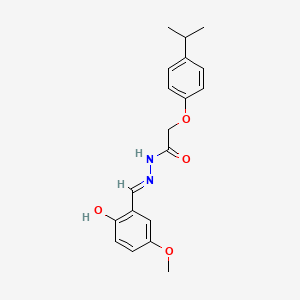molecular formula C19H22N2O4 B3724455 N-[(E)-(2-hydroxy-5-methoxyphenyl)methylideneamino]-2-(4-propan-2-ylphenoxy)acetamide 