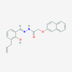 molecular formula C22H20N2O3 B3724470 N-[(E)-(2-hydroxy-3-prop-2-enylphenyl)methylideneamino]-2-naphthalen-2-yloxyacetamide 