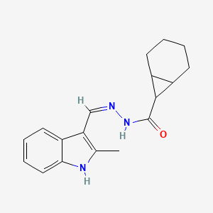 molecular formula C18H21N3O B3724483 N'-[(Z)-(2-methyl-1H-indol-3-yl)methylidene]bicyclo[4.1.0]heptane-7-carbohydrazide 