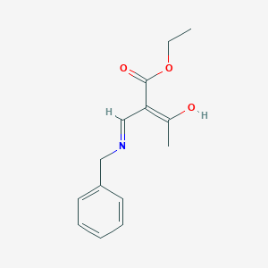 molecular formula C14H17NO3 B3724490 ethyl (Z)-2-(benzyliminomethyl)-3-hydroxybut-2-enoate 