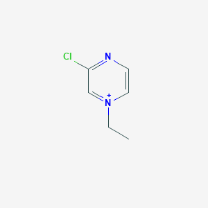 molecular formula C6H8ClN2+ B372482 3-Chloro-1-ethylpyrazin-1-ium 