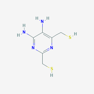 molecular formula C6H10N4S2 B372486 [4,5-Diamino-6-(sulfanylmethyl)pyrimidin-2-yl]methyl hydrosulfide 
