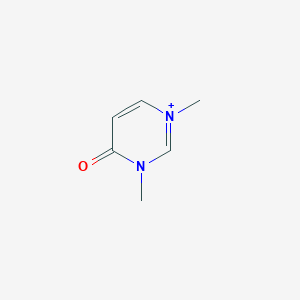 molecular formula C6H9N2O+ B372490 1,3-Dimethyl-4-oxo-3,4-dihydropyrimidinium 