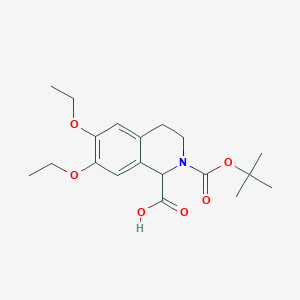 molecular formula C19H27NO6 B037251 6,7-Diethoxy-3,4-dihydro-1H-isoquinoline-1,2-dicarboxylic acid 2-tert-butyl ester CAS No. 1214645-14-3