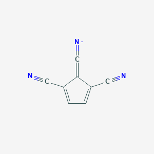 molecular formula C8H2N3- B372512 1,3-Cyclopentadien-5-ide-1,2,3-tricarbonitrile 