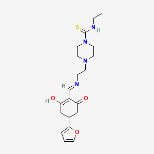 molecular formula C20H28N4O3S B3725142 N-ethyl-4-[2-({[4-(furan-2-yl)-2,6-dioxocyclohexylidene]methyl}amino)ethyl]piperazine-1-carbothioamide 