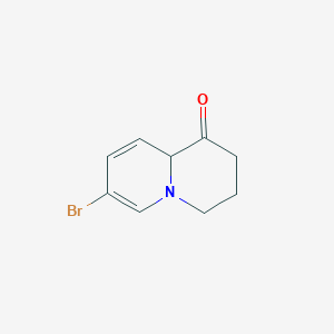 7-Bromo-2,3,4,9a-tetrahydroquinolizin-1-one