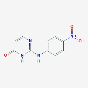 molecular formula C10H8N4O3 B372545 2-{4-Nitroanilino}pyrimidin-4-ol 