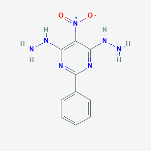 molecular formula C10H11N7O2 B372546 4,6-Dihydrazino-5-nitro-2-phenylpyrimidine 
