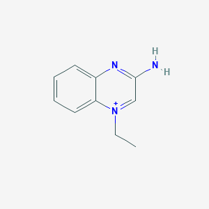 molecular formula C10H12N3+ B372547 3-Amino-1-ethylquinoxalin-1-ium 