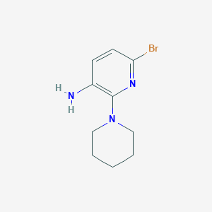 molecular formula C10H14BrN3 B372555 6-Bromo-2-piperidin-1-ylpyridin-3-ylamine 