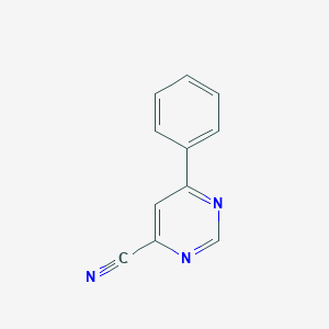 molecular formula C11H7N3 B372556 6-Phenylpyrimidine-4-carbonitrile CAS No. 83858-06-4