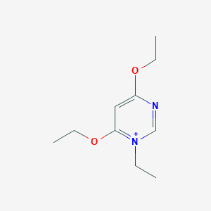 molecular formula C10H17N2O2+ B372560 4,6-Diethoxy-1-ethylpyrimidin-1-ium 