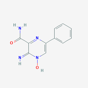 molecular formula C11H10N4O2 B372565 3-Amino-6-phenylpyrazine-2-carboxamide 4-oxide 