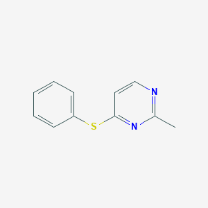 molecular formula C11H10N2S B372567 2-Methylpyrimidin-4-yl phenyl sulfide 