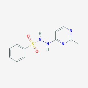 molecular formula C11H12N4O2S B372571 2-Methyl-4-(2-benzenesulfonylhydrazino)-pyrimidine 