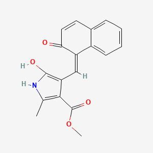 molecular formula C18H15NO4 B3725717 methyl 5-hydroxy-2-methyl-4-[(Z)-(2-oxonaphthalen-1-ylidene)methyl]-1H-pyrrole-3-carboxylate 