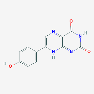 molecular formula C12H8N4O3 B372577 7-(4-hydroxyphenyl)-8H-pteridine-2,4-dione 