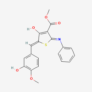 molecular formula C20H17NO5S B3725850 methyl (5Z)-4-hydroxy-5-[(3-hydroxy-4-methoxyphenyl)methylidene]-2-phenyliminothiophene-3-carboxylate 